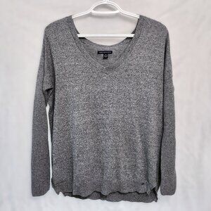 Grey V Neck Sweater for Men